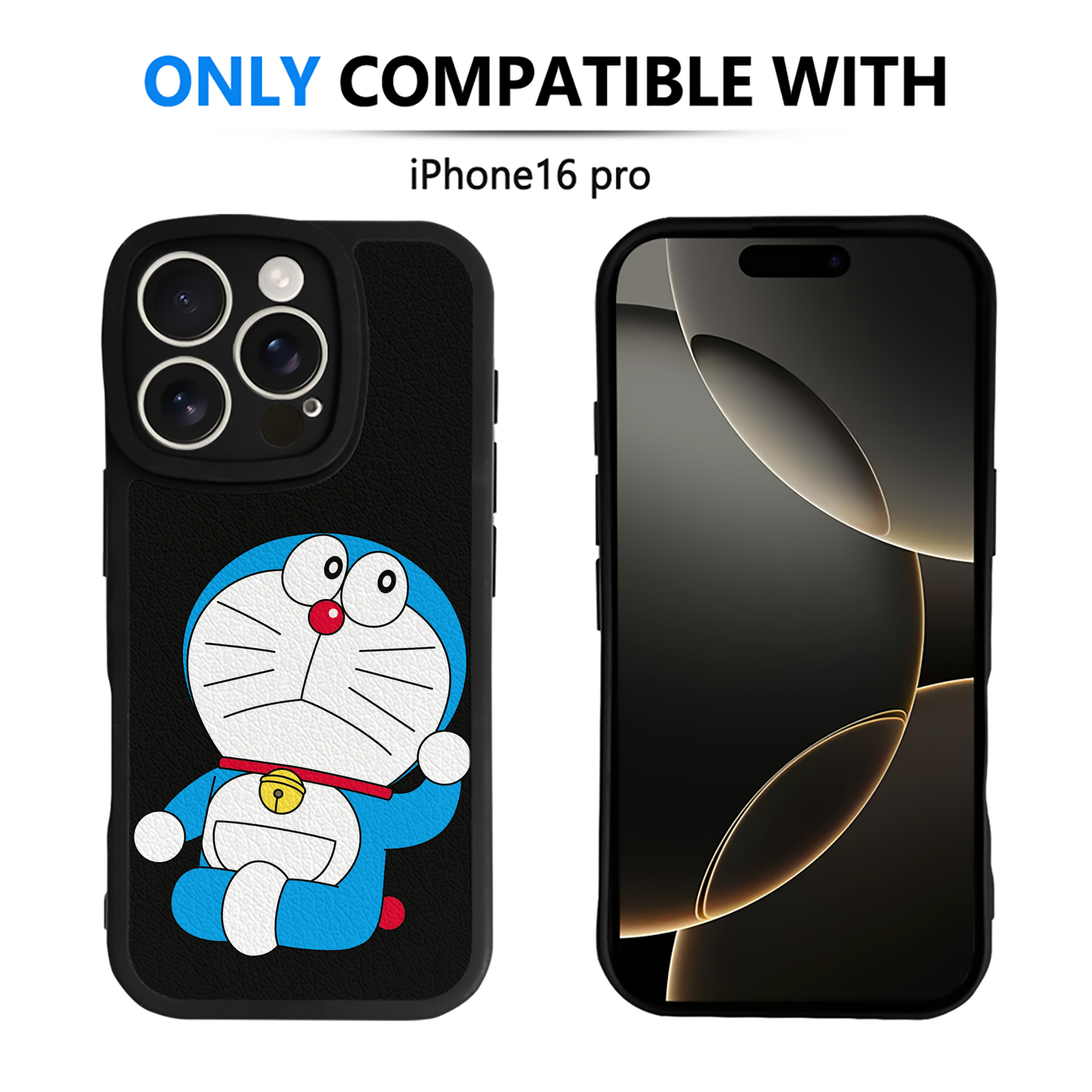 （画像用） ドラえもん Doraemon 【iPhone 16シリーズ対応】シリコンスマホケース（レザー調） 材質：シリコン